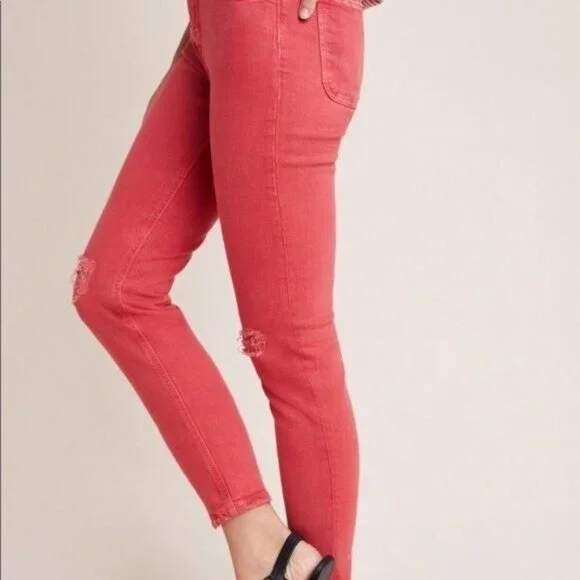 ANTHRO PILCRO & The Letterpress Jeans Ultra High-Rise Slim Straight 25 NEW NWT - Picture 5 of 12